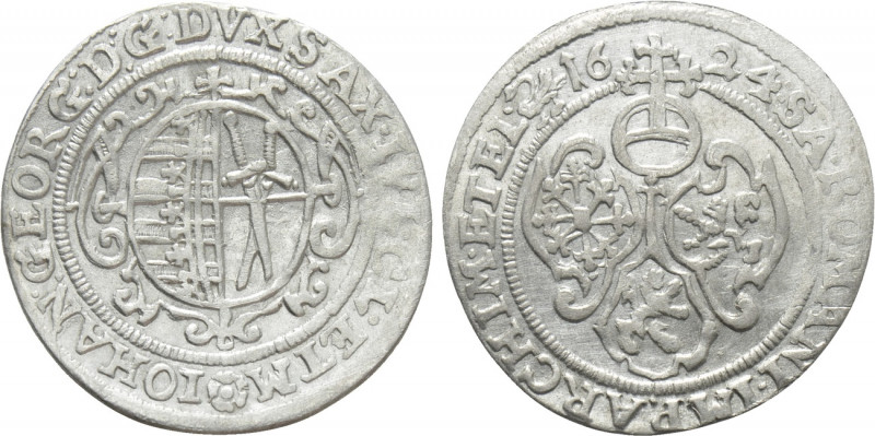 GERMANY. Saxony. Johann Georg I (1615-1656). 1/24 Taler (1624). Dresden. 

Obv...