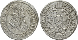 HOLY ROMAN EMPIRE. Leopold I (1658-1705). 1 Kreuzer (1699-FN). Breslau
