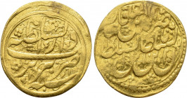IRAN. Qajars. Nasir al-Din Shah (AH 1264-1313 / AD 1848-1896). GOLD Toman. Tabriz. AH 1271 (AD 1854/5)