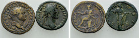 2 Roman Coins; Vespasian and Antoninus Pius
