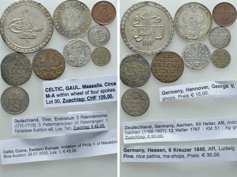 9 Modern Coins; Germany, Turkey, Poland. 

Obv: .
Rev: .

. 

Condition: ...