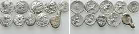 10 Greek Coins; Drachms, Sigloi etc