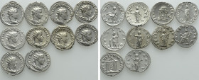 10 Antoniniani of Volusian and Trebonianus Gallus