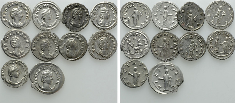 10 Antoniniani of Salonina. 

Obv: .
Rev: .

. 

Condition: See picture....