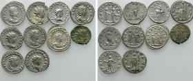 10 Antoniniani of Valerian II, Saloninus etc