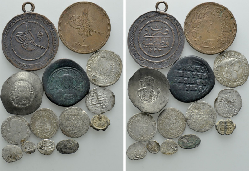 14 Coins. 

Obv: .
Rev: .

. 

Condition: See picture.

Weight: g.
 Di...