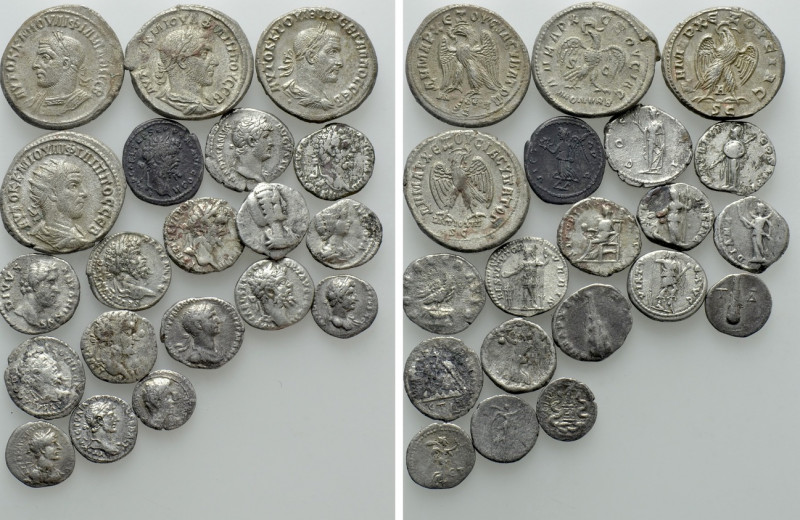 20 Roman Silver Coins. 

Obv: .
Rev: .

. 

Condition: See picture.

We...