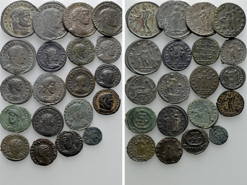 20 Late Roman Coins. 

Obv: .
Rev: .

. 

Condition: See picture.

Weig...