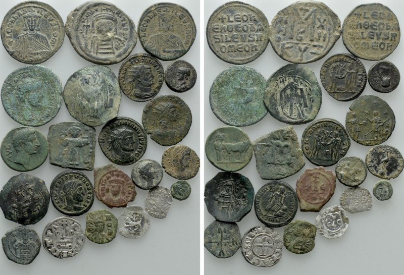 22 Ancient and Medieval Coins. 

Obv: .
Rev: .

. 

Condition: See pictur...