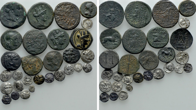 29 Greek Coins. 

Obv: .
Rev: .

. 

Condition: See picture.

Weight: g...