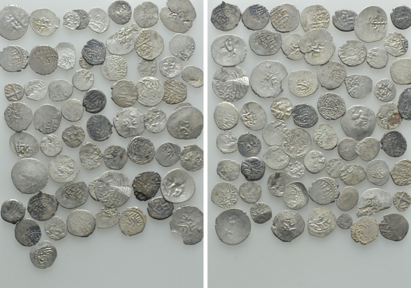 Circa 60 Ottoman Coins. 

Obv: .
Rev: .

. 

Condition: See picture.

W...