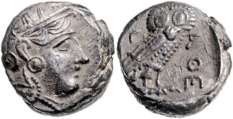 Griechen - Attika Tetradrachme ca. 430 v. Chr. Kopf der Athene mit reich verzier...