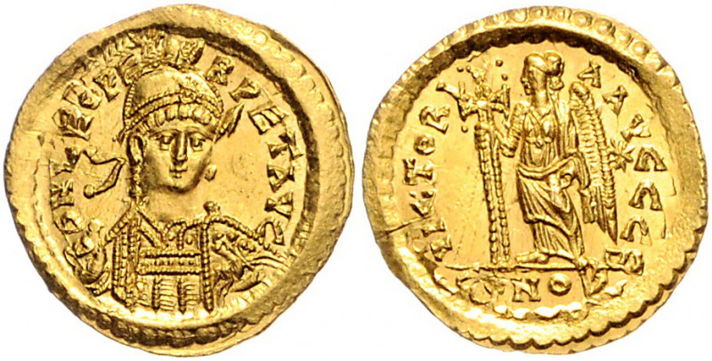 Rom - Kaiserzeit Leo I. 457-474 Solidus 462/6 Konstantinopel D N LEO PERPET AVG ...