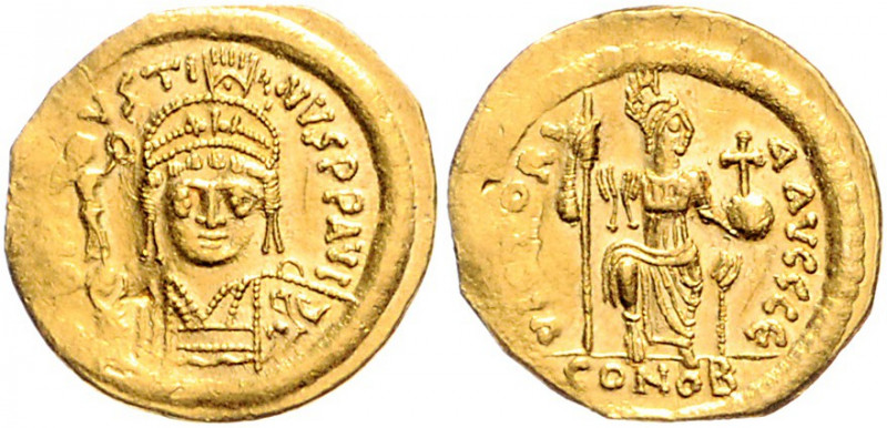 Byzanz Justinus II. 565-578 Solidus Konstantinopel (565-578) D N IVSTINVS P P AV...