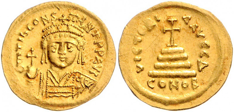 Byzanz Tiberius II. Constantinus 578-582 Solidus Konstantinopel (578-582) dm TIb...