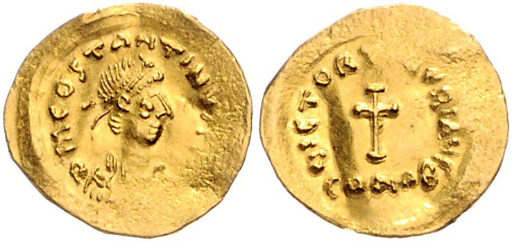 Byzanz Tiberius II. Constantinus 578-582 Tremissis Konstantinopel (578-582) DM C...