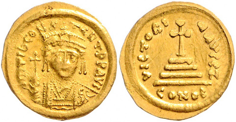 Byzanz Tiberius II. Constantinus 578-582 Solidus Konstantinopel (579-582) dm TIb...