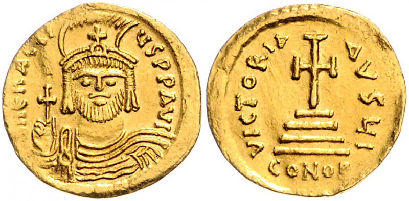 Byzanz Heraclius 610-641 Solidus Konstantinopel (610-613) dN hERACLIVS PP AVG Ge...