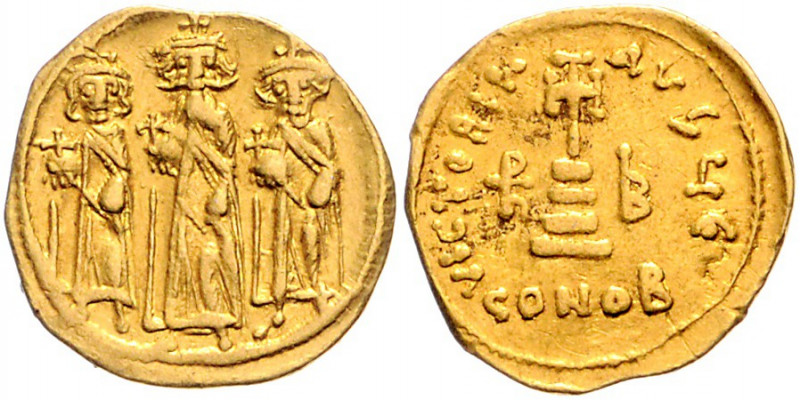 Byzanz Heraclius 610-641 Solidus Konstantinopel (638-639) Heraclius, Heraclius C...