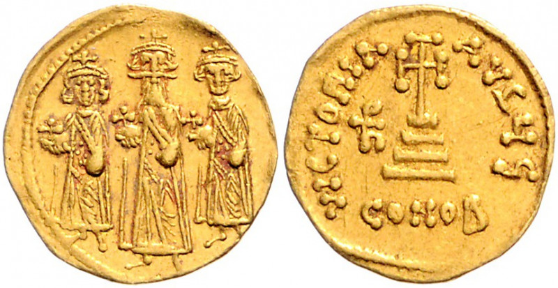 Byzanz Heraclius 610-641 Solidus Konstantinopel (639-641) Heraclius, Heraclius C...