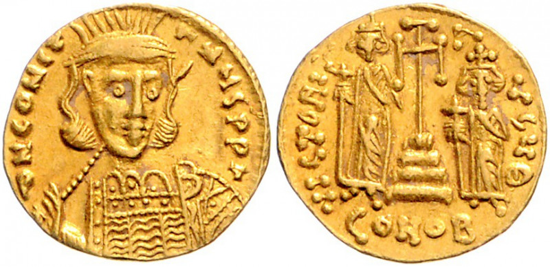 Byzanz Constantin IV. Pogonatus 668-685 Solidus Konstantinopel (668-673) dN CONS...