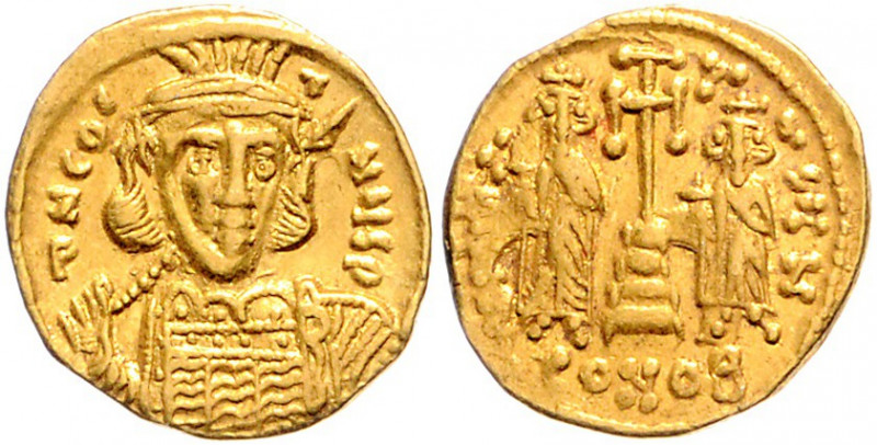 Byzanz Constantin IV. Pogonatus 668-685 Solidus Konstantinopel (674-681) dN CO' ...