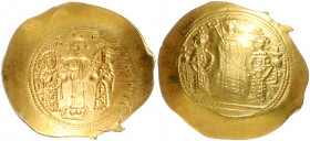 Byzanz Romanus IV. Diogenes 1068-1071 El-Histamenon Konstantinopel (1068-1071) Christus auf kleinem Podest zwischen Romanos IV. und Eudokia, jeweils m...
