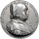 Augsburg - Stadt Blei-Hohlgussmedaille o.J. einseitig (unsign.) auf Clara Rosenberger, geb. Ehinger aus Augsburg, war verheiratet mit dem Nürnberger M...
