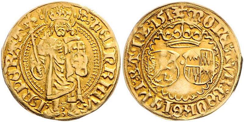 Bamberg - Bistum Georg III.von Limburg. 1505-1522 Goldgulden 1513 Äußerst selten...