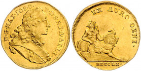 Bayern Maximilian III. Joseph 1745-1777 Inngold-Dukat 1760 München Friedb. 247. Hahn 313. 
l. gewellt, 3,36g selten ss-vz