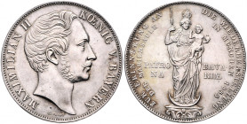 Bayern Maximilian II. 1848-1864 Doppelgulden 1855 Kahnt 118. Dav. 604. AKS 168. Thun 97. 
 vz+