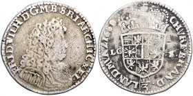 Brandenburg in den Marken - Preussen Friedrich Wilhelm der große Kurfürst 1640-1688 1/3 Taler 1688 Berlin v. Schr. 525 Var. 
kl. Kr. ss