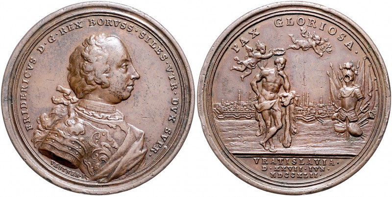 Brandenburg in den Marken - Preussen Friedrich II. der Große 1740-1786 Bronzemed...
