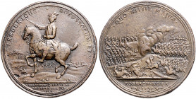 Brandenburg in den Marken - Preussen Friedrich II. der Große 1740-1786 Bronzemedaille 1757 auf die Schlacht bei Rossbach FuS 4361. Slg. Marienbg. 4743...