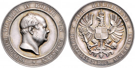 Brandenburg in den Marken - Preussen Friedrich Wilhelm IV. 1840-1861 Silbermedaille 1851 (v. Pfeuffer) Zur Huldigung Sommer P87. Slg. Marienbg. 5560. ...