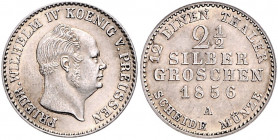 Brandenburg in den Marken - Preussen Friedrich Wilhelm IV. 1840-1861 2 1/2 Silbergroschen 1856 A AKS 84. Jg. 78. 
 st-
