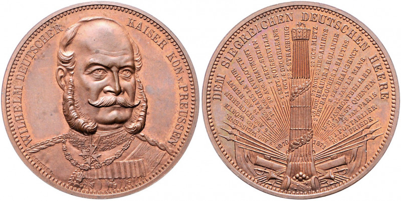 Brandenburg in den Marken - Preussen Wilhelm I. 1861-1888 Bronzemedaille 1871 (v...