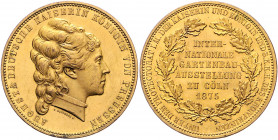 Brandenburg in den Marken - Preussen Wilhelm I. 1861-1888 Vergold. Bronzemedaille 1875 (v. Kullrich) auf die Internationale Gartenbauausstellung in Kö...