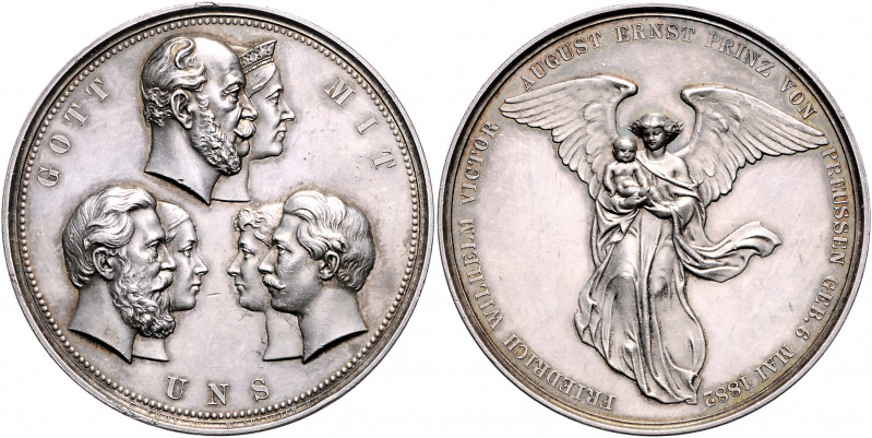 Brandenburg in den Marken - Preussen Wilhelm I. 1861-1888 Silbermedaille 1882 (v...
