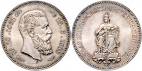 Brandenburg in den Marken - Preussen Friedrich III. 1888-1888 Silbermedaille 1888 Seinem Andenken gewidmet 
40,4mm 36,5g f.st