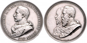 Brandenburg in den Marken - Preussen - Berlin Silbermedaille 1888 (v. Schultz/Hoffmeister) auf die Akademische Kunstausstellung in Berlin Slg. Marienb...