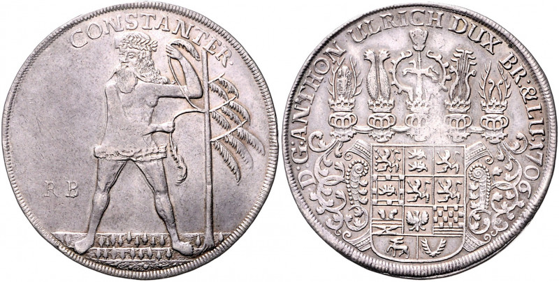 Braunschweig und Lüneburg - Wolfenbüttel Anthon Ulrich 1704-1714 Reichstaler 170...