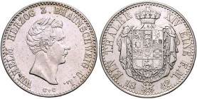 Braunschweig und Lüneburg - Braunschweig, Herzogtum Wilhelm 1831-1884 Taler 1842 CvC Kahnt 152. Dav. 632. AKS 78. Thun 117. 
 f.ss/ss