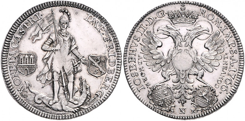 Friedberg - Reichsburg Franz Heinrich von Dalberg 1755-1777 1/2 Konventionstaler...