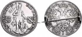 Friedberg - Reichsburg Franz Heinrich von Dalberg 1755-1777 1/2 Konventionstaler 1766 Nürnberg mit Titel Joseph II. Lejeune 79. 
gereinigt, Rs. mit T...