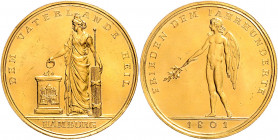 Hamburg Bankportugalöser 1801 zu 10 Dukaten (v. A. Abramson) auf das neue Jahrhundert Gaed. 1984. 
kl. Kr. u. Rf. ss-vz
