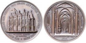 Hamburg Bronzemedaille 1849 (v. Wilkens) auf die Einweihung der neuen Sankt Petri Kirche Wurzbach 3535. Gaed. 2091. 
44,0mm 54,8g f.st