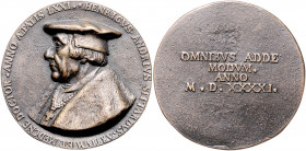 Köln - Stadt Bronzegussmedaille 1541 (v. F. Hagenauer) auf Heinrich Andrian von Sittard, Arzt und Professor an der Universität Habich 640. Weiler 101....
