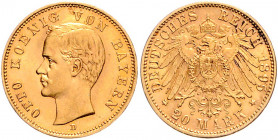Bayern Otto 1886-1913 20 Mark 1895 D J. 200 
 vz-/vz+