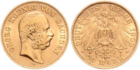 Sachsen Georg 1902-1904 20 Mark 1903 E J. 266 
 vz-